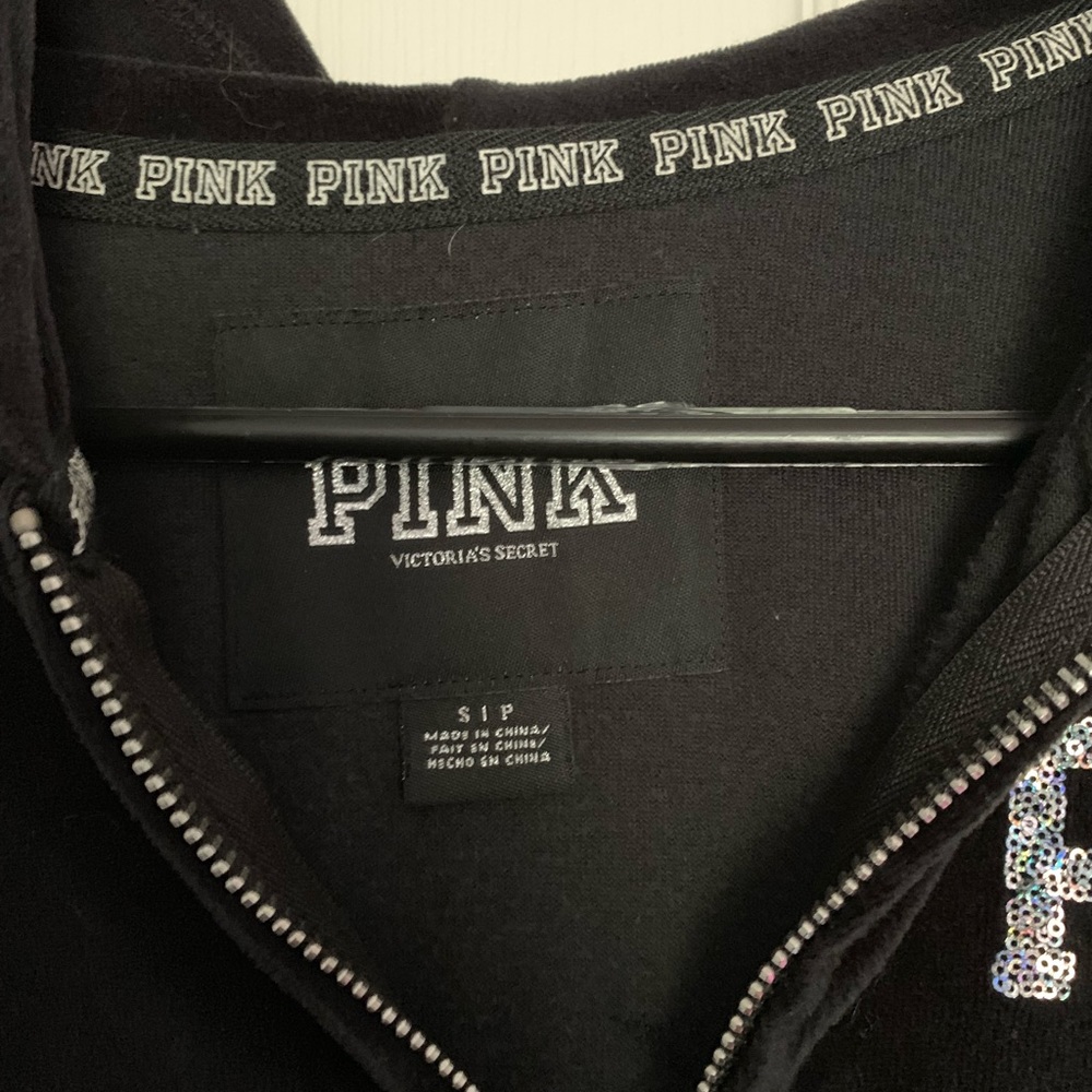 Victoria Secret Pink Velour Zip Hoodie